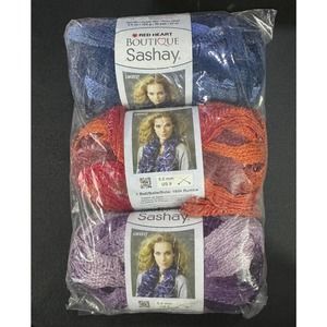 3 Skein Red Heart Boutique Sashay Yarn - Boogie, Rumba & Salsa